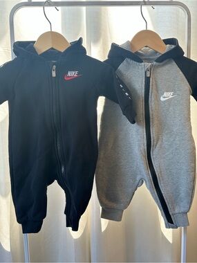 Nike Baby Long Sleeve Full Zip Hooded Coverall